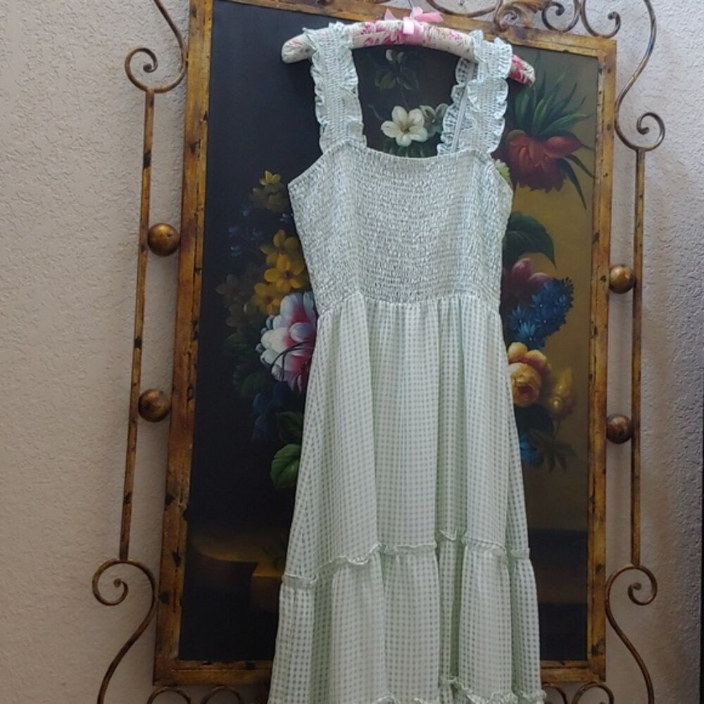 Lucy Paris Green Gingham Dress